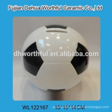 Good quality ceramic football coin money banks